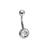 Implant Grade ASTM F136 Titanium Stone Belly Button Externally Treaded