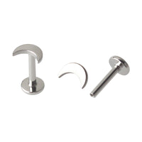Implant Grade ASTM F136 Titanium Moon Internaly Threaded Labret