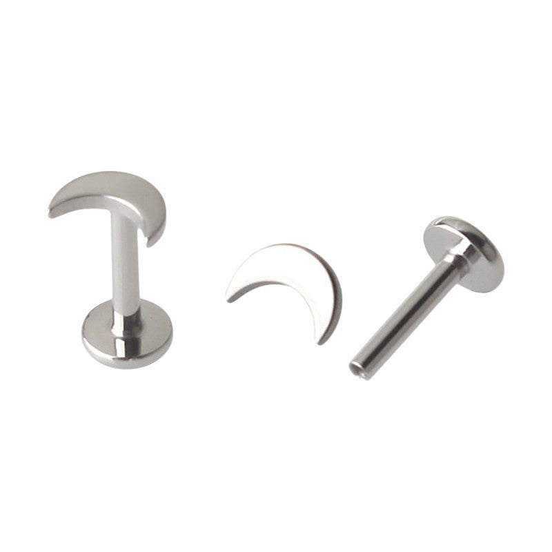Implant Grade ASTM F136 Titanium Moon Internaly Threaded Labret