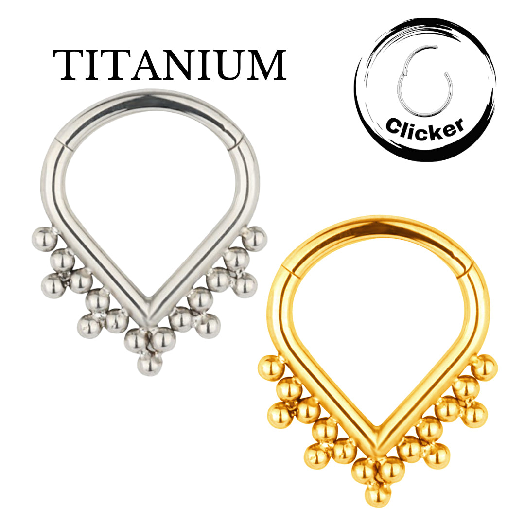 Implant Grade ASTM F136 Titanium Chevron With Ball Clusters Segment Clicker