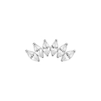 Implant Grade ASTM F136 Titanium 6 Prong Set Marquise CZ Internaly Threaded Labret