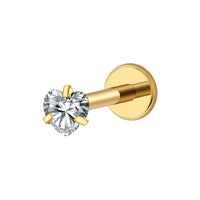Implant Grade ASTM F136 Titanium Heart Stone Top Internaly Threaded Labret