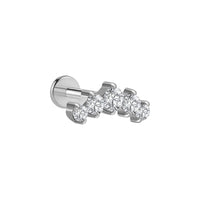 Implant Grade ASTM F136 Titanium 5 CZ Marquise Internaly Threaded Labret