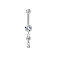 Implant Grade ASTM F136 Titanium Pendant Round Internaly Threaded Belly Ring
