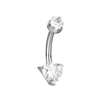 Implant Grade ASTM F136 Titanium Stone Triangle Belly Button Internaly Treaded