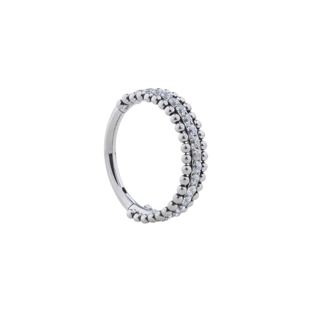 Implant Grade ASTM F136 Titanium Double Layers Beads With The Middle CZ Lined