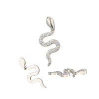 Implant Grade ASTM F136 Titanium CZ Paved Snake Internaly Threaded Labret