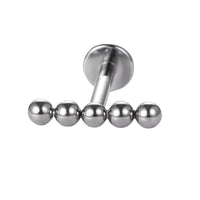 Implant Grade ASTM F136 Titanium 5 Balls Straight Internaly Threaded Labret