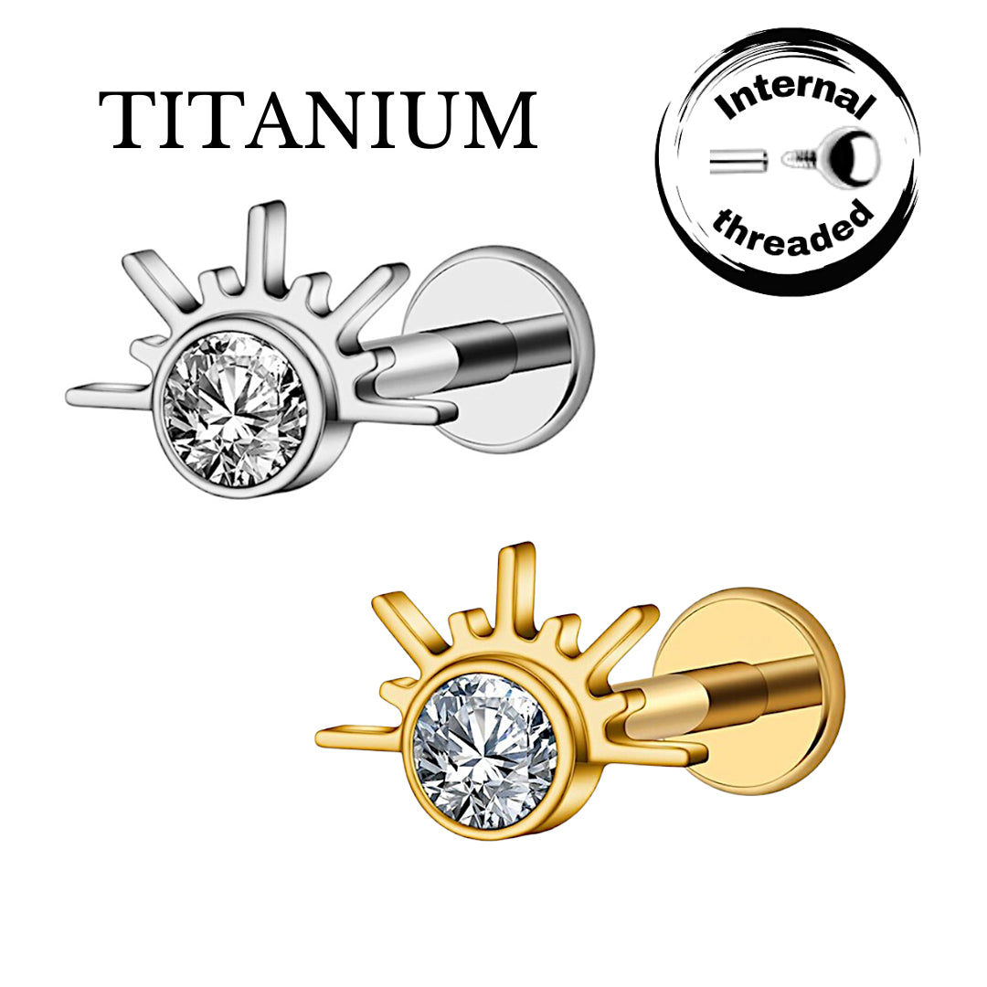 Implant Grade ASTM F136 Titanium Sunny Internaly Threaded Labret