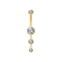 Implant Grade ASTM F136 Titanium Pendant Round Internaly Threaded Belly Ring