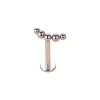 Implant Grade ASTM F136 Titanium 5 Balls Internaly Threaded Labret