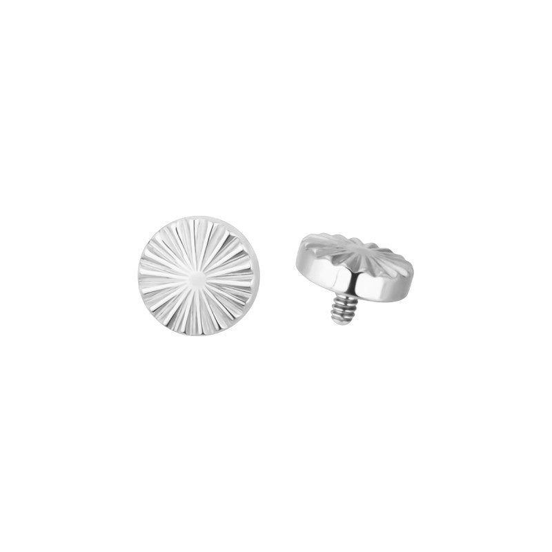 Implant Grade ASTM F136 Titanium Ridged Round Internaly Threaded Labret