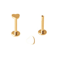 Implant Grade ASTM F136 Titanium Heart Internaly Threaded Labret