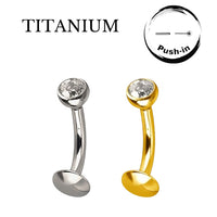 Implant Grade ASTM F136 Titanium Floating Convex Belly Button Threadless