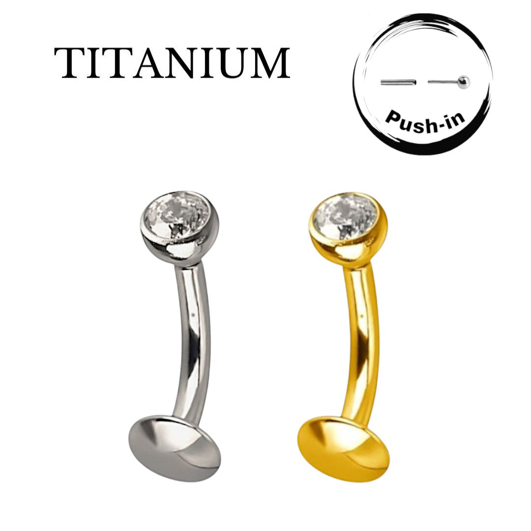 Implant Grade ASTM F136 Titanium Floating Convex Belly Button Threadless