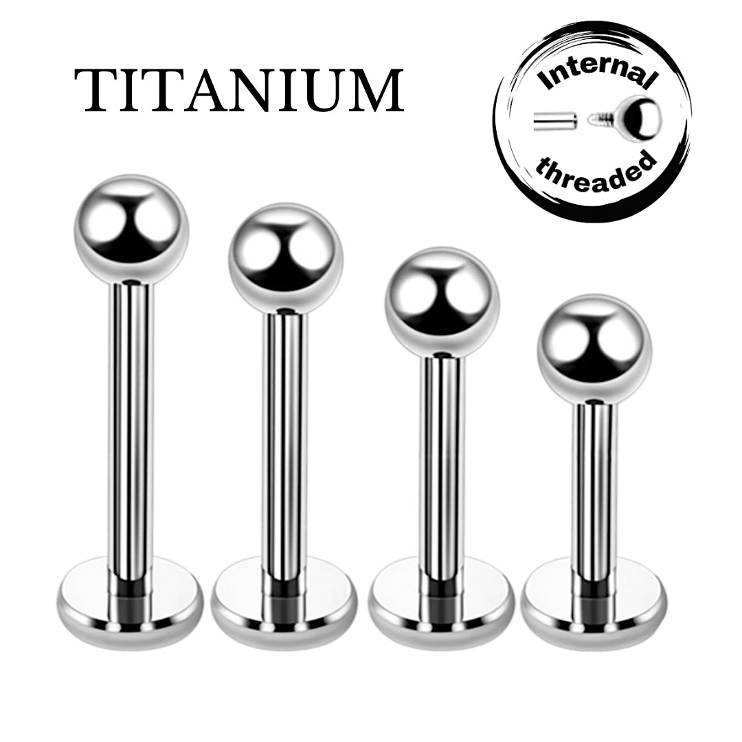 Implant Grade ASTM F136 Titanium With 3 MM Ball EXternaly Threaded Labret