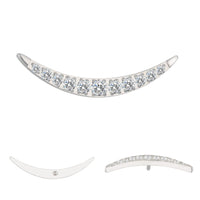 Implant Grade ASTM F136 Titanium 11 Bezet Set CZ Internaly Threaded Labret