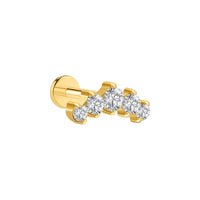 Implant Grade ASTM F136 Titanium 5 CZ Marquise Internaly Threaded Labret