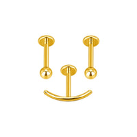 Implant Grade ASTM F136 Titanium Smiley Internaly Threaded Labret