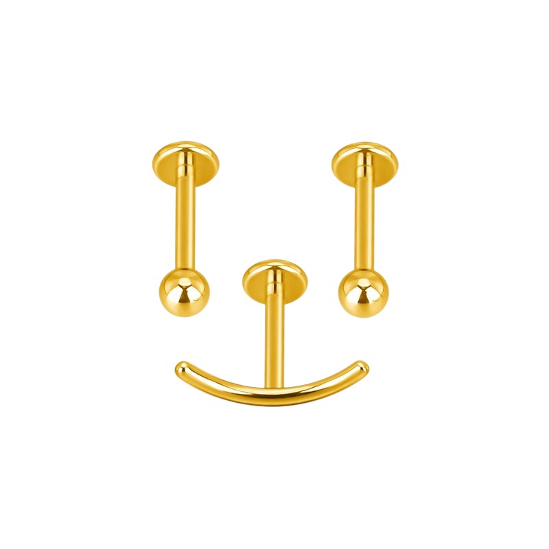 Implant Grade ASTM F136 Titanium Smiley Internaly Threaded Labret