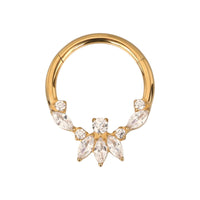 Implant Grade ASTM F136 Marquise CZ Flower Segment Clicker