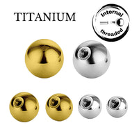 Implant Grade ASTM F136 Titanium Plain Ball EXternaly Threaded