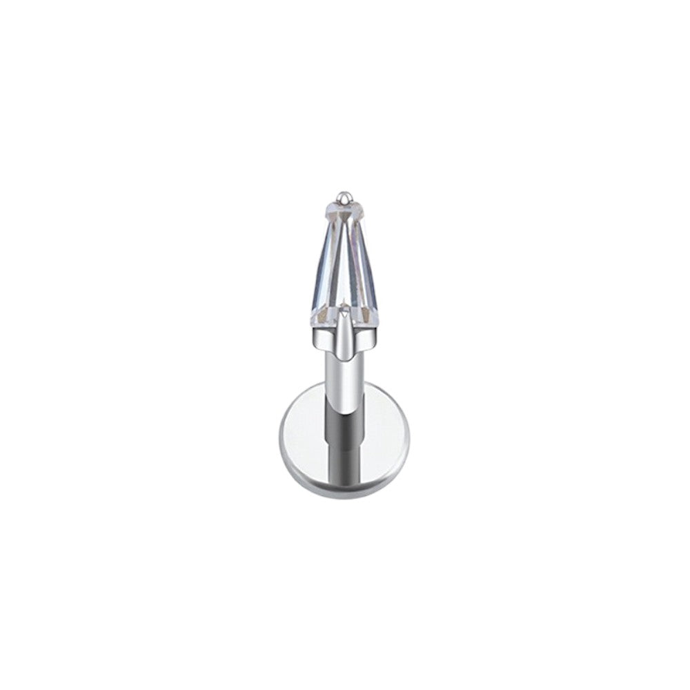 Implant Grade ASTM F136 Titanium Pointy Diamond Internaly Threaded Labret