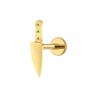 Implant Grade ASTM F136 Titanium Knife Internaly Threaded Labret