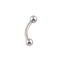 Implant Grade ASTM F136 Titanium Micro banana With Plain 3MM Balls EXternaly Treaded