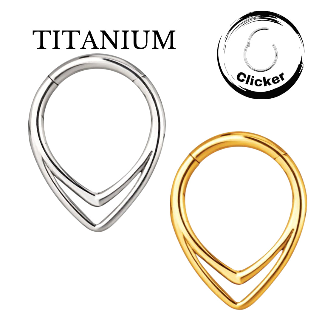 Implant Grade ASTM F136 Titanium V Shape Double Line Segment Clicker
