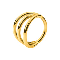 Implant Grade ASTM F136 Titanium High Polish Triple Hoops Hinged Segment Hoop Rings