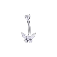 Implant Grade ASTM F136 Titanium Butterfly Belly Button Internaly Treaded
