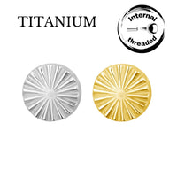 Implant Grade ASTM F136 Titanium Ridged Round Internaly Threaded Labret