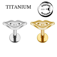 Implant Grade ASTM F136 Titanium Lips Internaly Threaded Labret