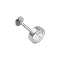 Implant Grade ASTM F136 Titanium Bezet CZ Stone Internaly Threaded Labret
