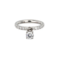 Implant Grade ASTM F136 Titanium CZ Paved Side With Prong Set CZ Dangle Segment Clicker