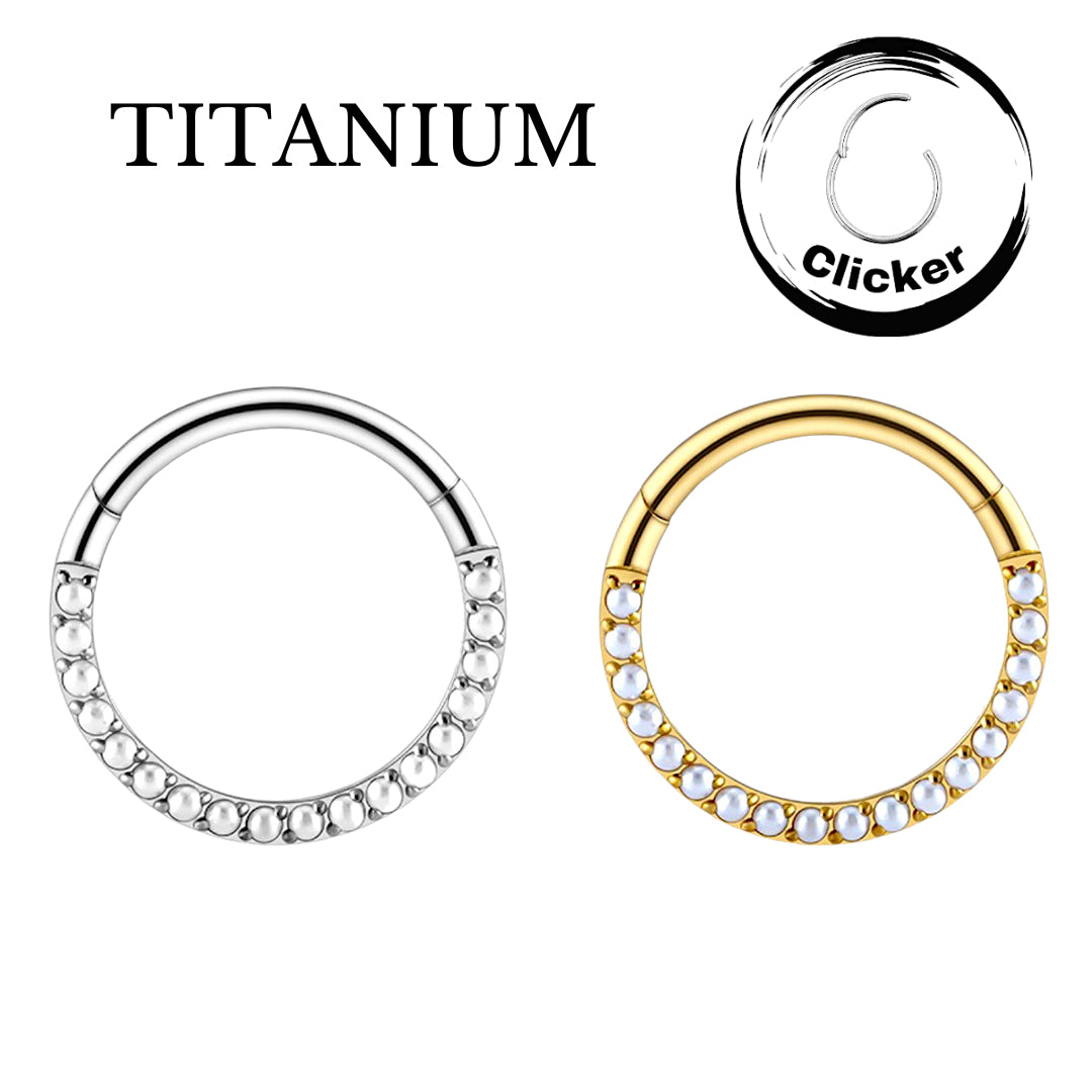 Implant Grade Titanium astm f136 Forward Facing CNC Pearl Set Segment Clicker