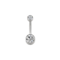Implant Grade ASTM F136 Titanium Swarovski Stone Belly Button Internaly Treaded