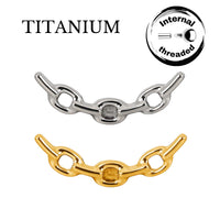 Implant Grade ASTM F136 Titanium Chain Internaly Threaded Labret