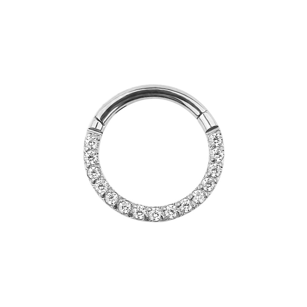 Implant Grade Titanium F136 Prong Setting Cubic Zircon Paved