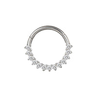 Implant Grade ASTM F136 Titanium With Facing Prong Set CZ Sement Clicker