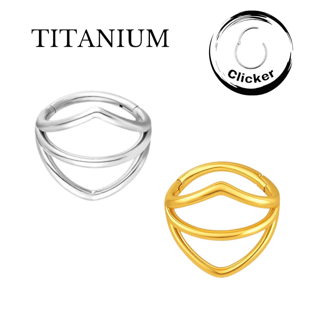 Implant Grade ASTM F136 Titanium 3 Row Open V Segment Clicker