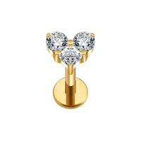 Implant Grade ASTM F136 Titanium Stones Heart Internaly Threaded Labret