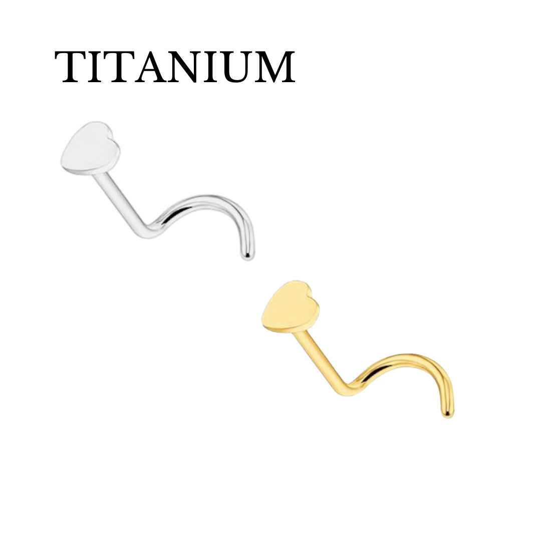 Implant Grade ASTM F136 Titanium Heart Nose Screw Ring