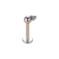 Implant Grade ASTM F136 Titanium Bal With Bead Internaly Threaded Labret