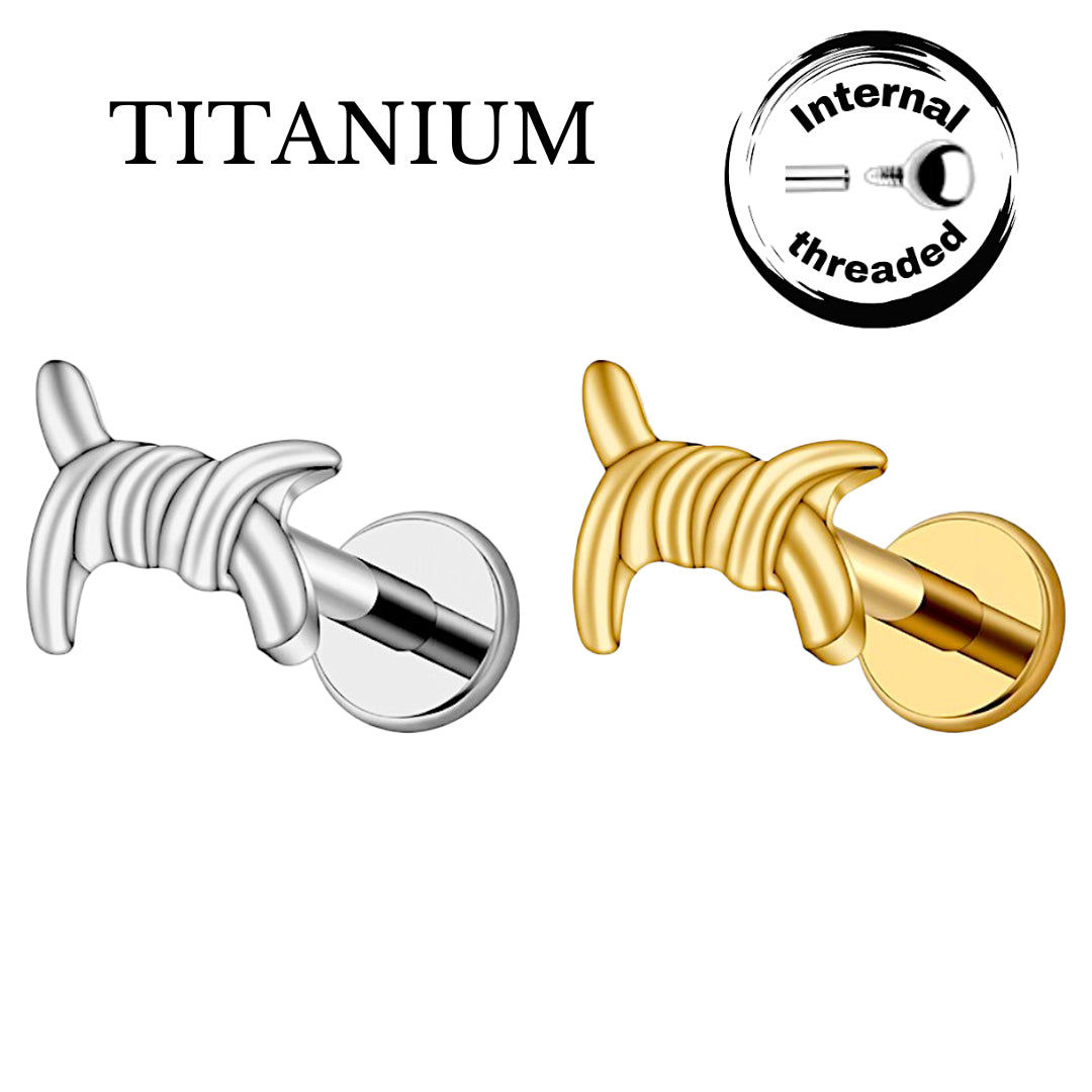 Implant Grade ASTM F136 Titanium Wire Internaly Threaded Labret