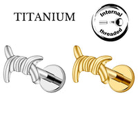 Implant Grade ASTM F136 Titanium Wire Internaly Threaded Labret