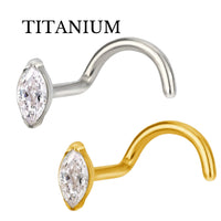 Implant Grade ASTM F136 Titanium Oval Stone Nose Screw Ring