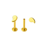 Implant Grade ASTM F136 Titanium Magatama Internaly Threaded Labret
