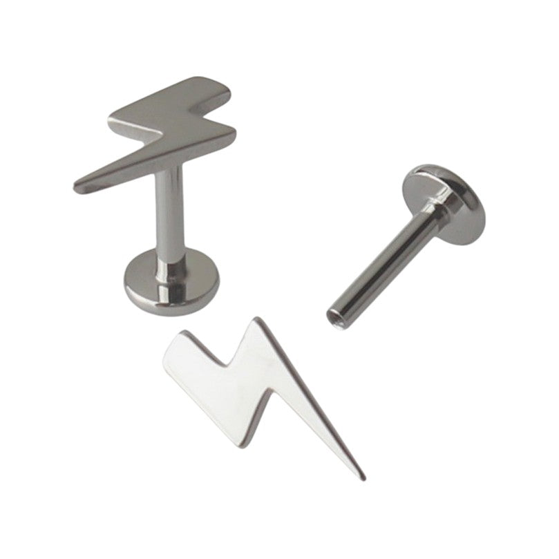 Implant Grade ASTM F136 Titanium Thunder Internaly Threaded Labret